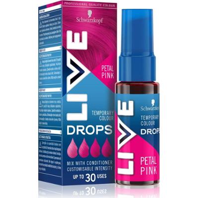 Schwarzkopf LIVE Drops Zmywalna farba do włosów odcień płatek Pink 30ml