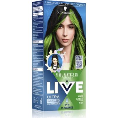 Schwarzkopf NA ŻYWO Ultra Jasne lub Pastel półtrwała farba do włosów kolor 024 Vivid Green