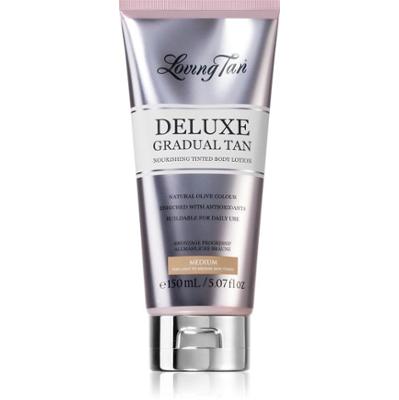 Loving Tan Deluxe Gradual Tan odżywcze mleczko do ciała wzmacniające średni odcień opalenizny 150 ml