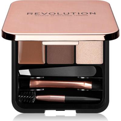 Makeup Revolution Zestaw do modelowania brwi — średni