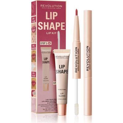 Makeup Revolution Zestaw do kształtowania ust w kolorze różowym różowym