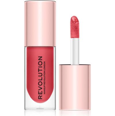 Makeup Revolution Pout Bomb Plumping Lip Gloss z intensywnym połyskiem w kolorze brzoskwiniowym 4,6 ml