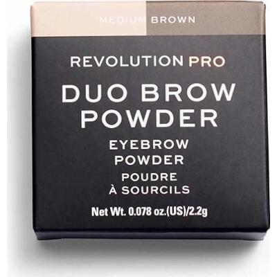 Makeup Revolution REVOLUTION PRO Wegański puder do brwi średni brąz 22g