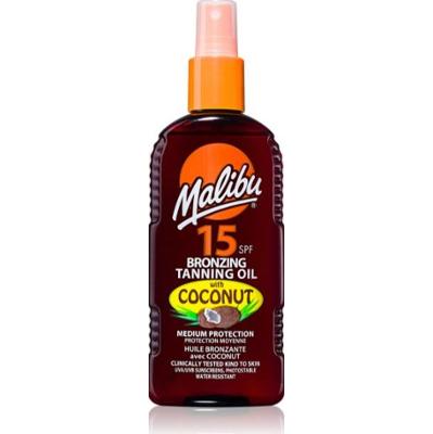 Malibu Olejek Kokosowy SPF 15 - Nawilżający spray do opalania - 200ml