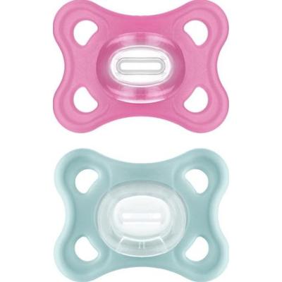 MAM Komfortowe smoczki silikonowe 2-6 miesięcy Różowy/niebieski x2