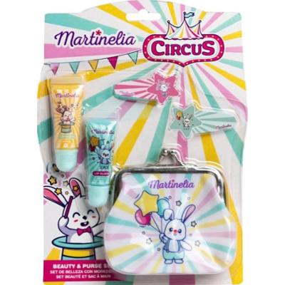 Martinelia Cyrk Beauty Zestaw z torebką dla dzieci 3+ spinki do włosów 2 szt. + błyszczyk do ust 2 szt. + portmonetka na monety dla dzieci