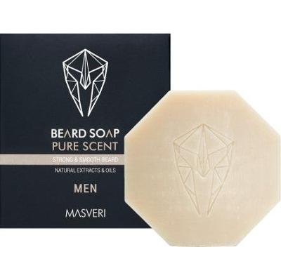 Masveri Beard Soap Pure Scent - mydło wygładzające i wzmacniające brodę, 100 g