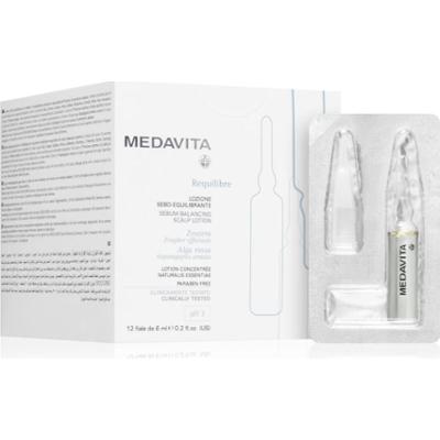 Medavita Lotion wyrównujący sebum Serum do włosów dla tłustej skóry głowy 12x6 ml