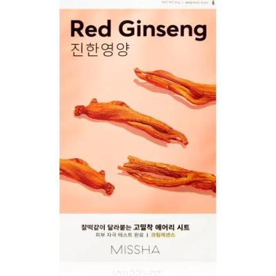 Missha Airy Fit Red Ginseng nawilżająca i rewitalizująca maska na tkaninę 19 g