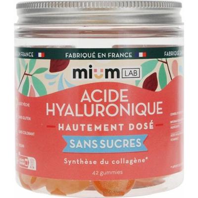 Mium Lab Kwas Hialuronowy - Wysoko Dozowane Cukrowe Słodycze O Smaku Brzoskwiniowym - 42 żelki