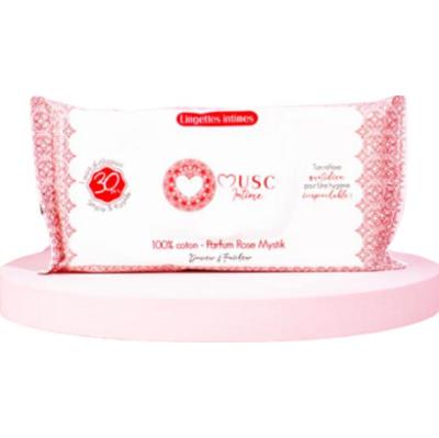 Musc Intimo Chusteczki do higieny intymnej 100% bawełna Różowe perfumy Mystik x30