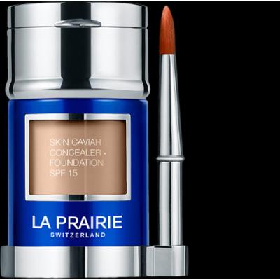 La prairie Luksusowy płynny makijaż z korektorem SPF 15 (podkład Skin Caviar Foundation) 30ml + 2g - Odcień: Almond Beige