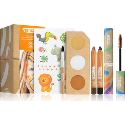 Namaki Zestaw do makijażu dla dzieci Wild Box 3-częściowy zestaw do malowania twarzy i ciała + 2-częściowy wielofunkcyjny ołówek do oczu, ust i twarzy