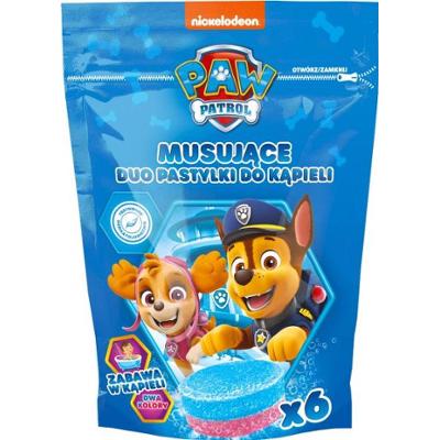 Nickelodeon Paw Patrol 6x20g kolorowych musujących tabletek do kąpieli