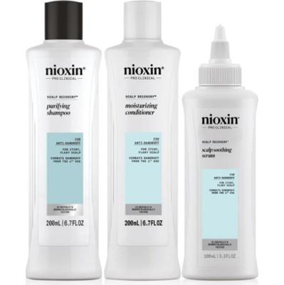 Nioxin Scalp Recovery - Zestaw przeciwłupieżowy - Łuszcząca i swędząca skóra głowy 3 szt