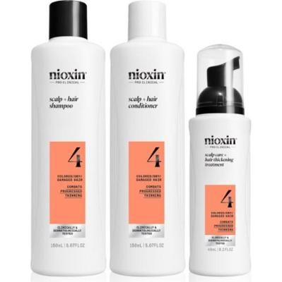 Nioxin Zestaw upominkowy System 4 do włosów zniszczonych i farbowanych 3 sztuki