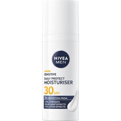 Nivea Nawilżający krem na dzień dla mężczyzn SPF 30 Men Sensitive (Daily Protect) 50 ml