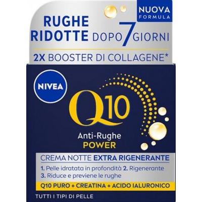 Nivea Nivea Face Q10 Power Extra Regenerujący przeciwzmarszczkowy krem na noc do każdego rodzaju skóry 50 ml