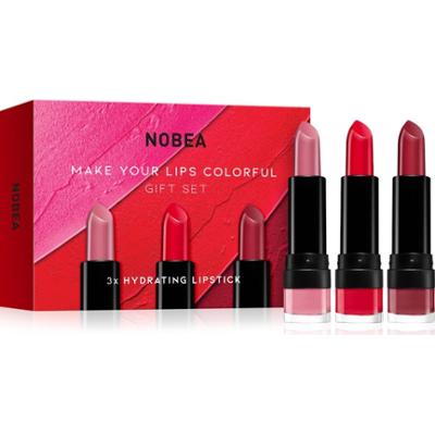 NOBEA Beauty Przyjemność NOBEA Zestaw kolorowych szminek Make Your Lips w wersji prezentowej 3×4,5 g