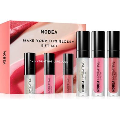 NOBEA Beauty Przyjemność NOBEA Zestaw błyszczyków do ust Make Your Lips Glossy w 3 częściach w wersji upominkowej