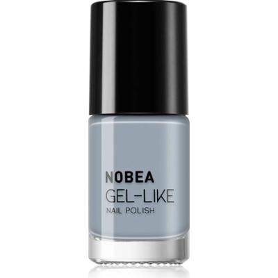 NOBEA Lakier do paznokci żel-podobny Day-to-Day kolor żelowy efektowy Cloudy grey #N10 6 ml