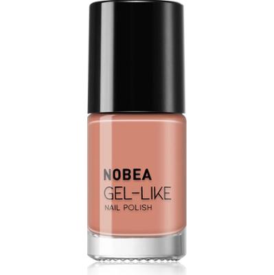 NOBEA Lakier do paznokci żel-podobny Day-to-Day Gel-like żel efekt kolor mleczny migdałowy #N14 6 ml