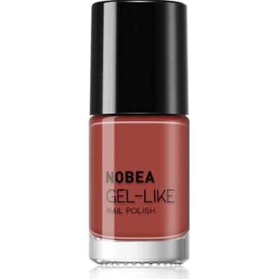 NOBEA Lakier do paznokci żel-podobny Day-to-Day Gel-like kolor efekt żelowy Fired brick #N15 6 ml