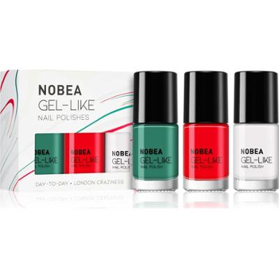 NOBEA Zestaw lakierów do paznokci Day-to-Day Vienna Calmness 3x6 ml Zielono-Czerwony