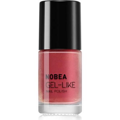 NOBEA Metaliczny żel do paznokci żel efekt kolor Sunset coral #N53 6 ml