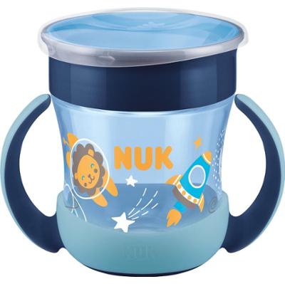 NUK Magic Night kubek z uchwytami 6 miesięcy+ Niebieski 160 ml