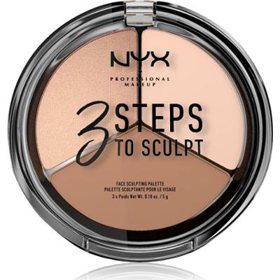 NYX Profesjonalny makijaż 3 kroki do konturowania paleta kolor 01 Fair 15 g