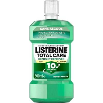 Listerine Płyn do płukania jamy ustnej Ochrona zębów i dziąseł Bez alkoholu Świeża mięta 500ml