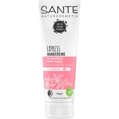 Sante Express Krem do rąk Biała glinka i migdały, 75 ml