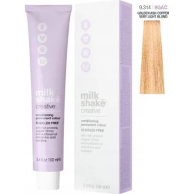 Milk Shake Creative - Fair Dye 100 ml 9314 | 9GAC || Blond miedziane złoto bardzo jasny popiół