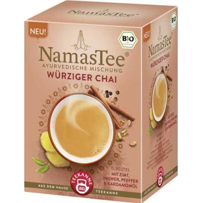 Teekanne NamasTee - Organiczna pikantna herbata ziołowa Chai, 15 torebek z podwójną komorą (30 g)