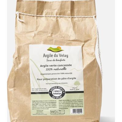 Beliflor Kosmetyk do pielęgnacji włosów Zielona glinka Velay kruszona 100% naturalna z Velay 3kg