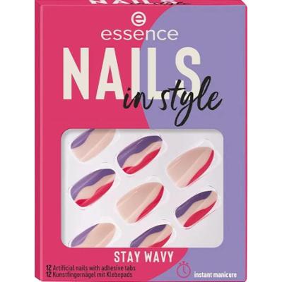 Essence Cosmetics Nails In Style Sztuczne paznokcie Stay Wave 12 U