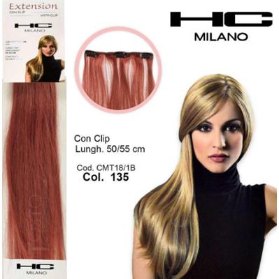 Przedłużka Hc milano 3 klipsy no remy szerokość 14-16cm długość 50cm kol.135 jasny czerwony 7.660