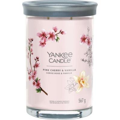 Świeca w kształcie kubka Yankee Candle Signature Różowy Cherry & Wanilia (różowe wiśnie i wanilia) - 567,0 g