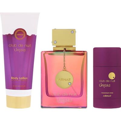 Armaf Club De Nuit Untold Zestaw upominkowy EDP 105ml, balsam do ciała 100ml i deostick 75g - 105ml