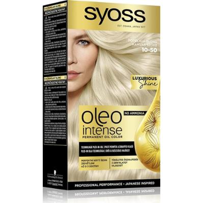 Syoss Oleo Intense trwała farba do włosów z kolorem olejowym 10-50 Jasny popielaty blond