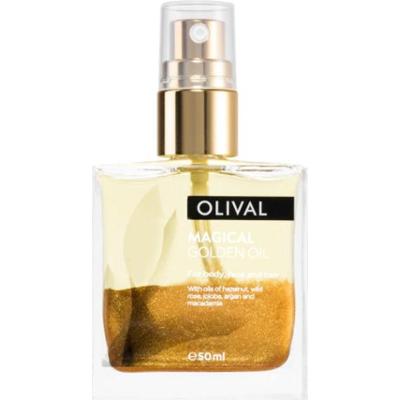 Olival Magical Gloden wielofunkcyjny suchy olejek z brokatem do twarzy, ciała i włosów 50 ml