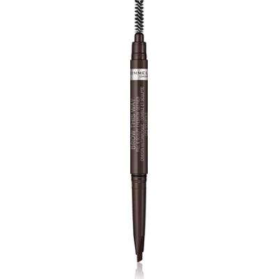 Rimmel Brow This Way 2 w 1 Kredka do brwi z pędzelkiem Kolor 003 Ciemny brąz 0,25 g