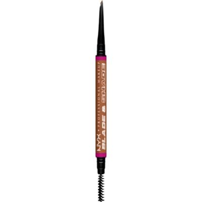 NYX Profesjonalny ołówek do brwi Blade & Shade z pędzelkiem do makijażu Kolor 05 Auburn 0,06 g