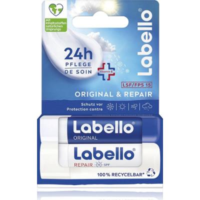 Labellum Original & Repair nawilżający regenerujący balsam do ust 2× 4,8 g