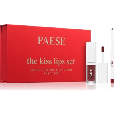Kraj Kiss Zestaw upominkowy Lips Set Rusty Red kolor 04 matowa pomadka w płynie 3,4 ml + konturówka do ust 0,3 g