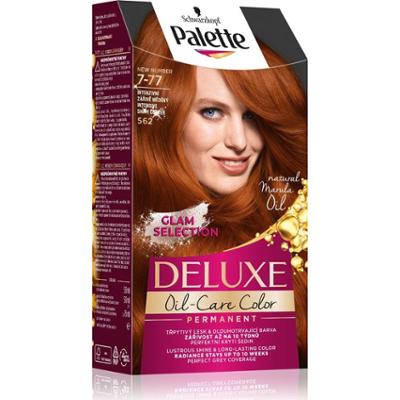 Schwarzkopf Palette Deluxe Trwała Farba Do Włosów 7-77 (562) Intensywna Lśniąca Miedź