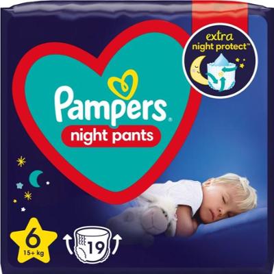 Pampers Majtki nocne rozmiar 6 jednorazowe majtki nocne 15+ kg 19 sztuk