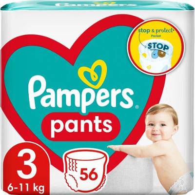 Pampers Majtki rozmiar 3 pieluchy jednorazowe 6-11 kg 56 sztuk