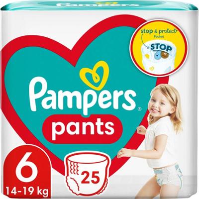 Pampers Majtki rozmiar 6 pieluchy jednorazowe 14-19 kg 25 sztuk